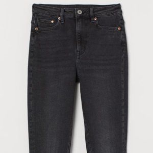NWT H&M Vintage Black Denim Skinny High Jeans / Size US 2